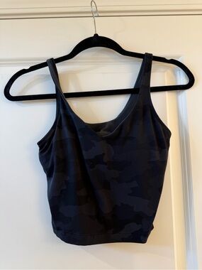 lululemon athletica Black Camo Cropped Tank